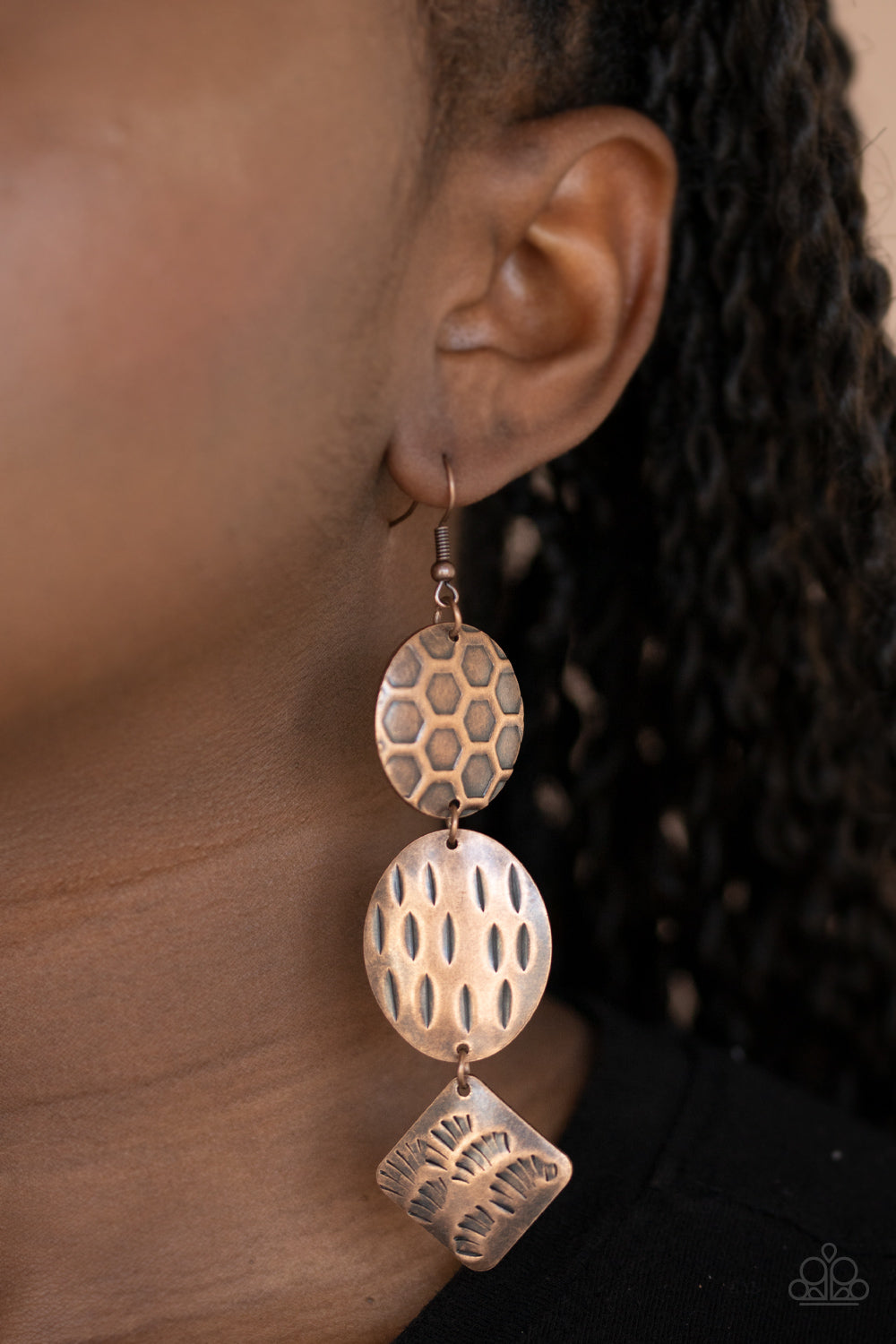 Paparazzi Mixed Movement - Copper Earrings