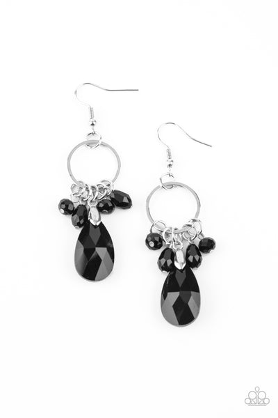 Paparazzi Unapologetic Glow Black Earrings