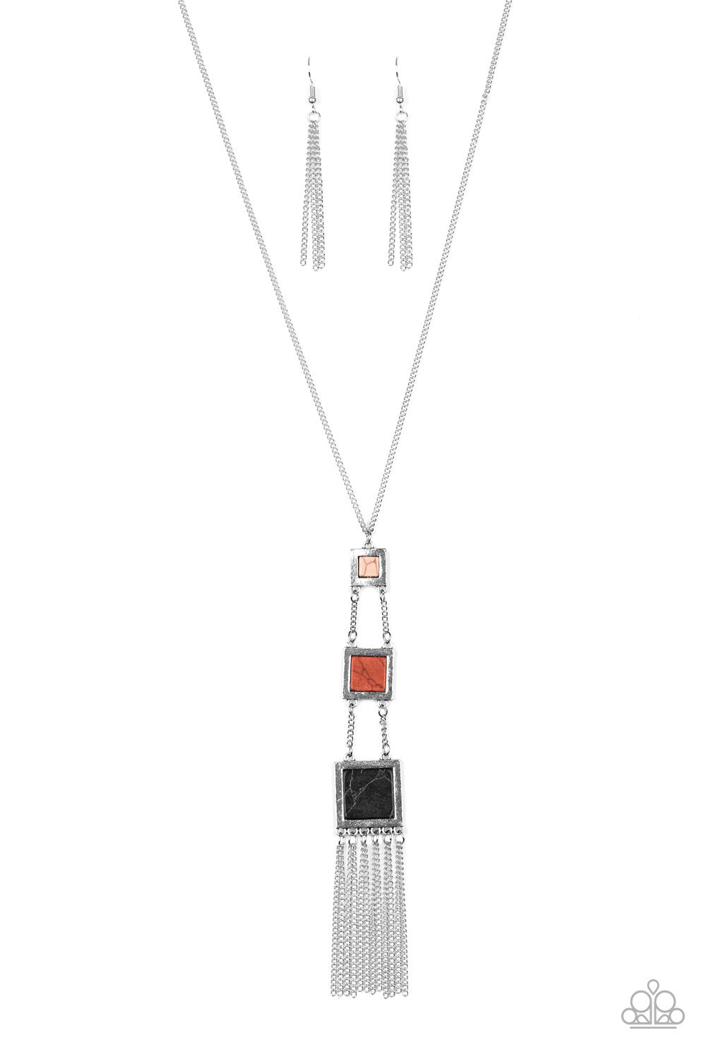 Paparazzi This Land Is Your Land - Multi Brown, Terracotta and Black Necklace