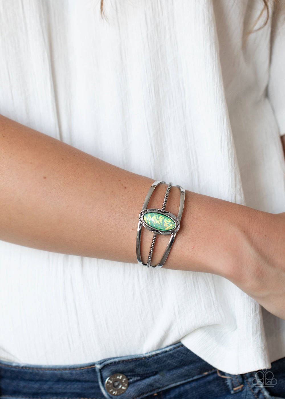 Paparazzi Stone Sahara - Green Bracelet