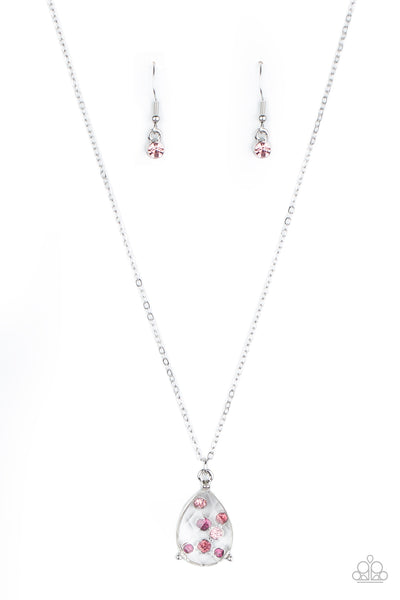 Paparazzi Stormy Shimmer - Pink Necklace
