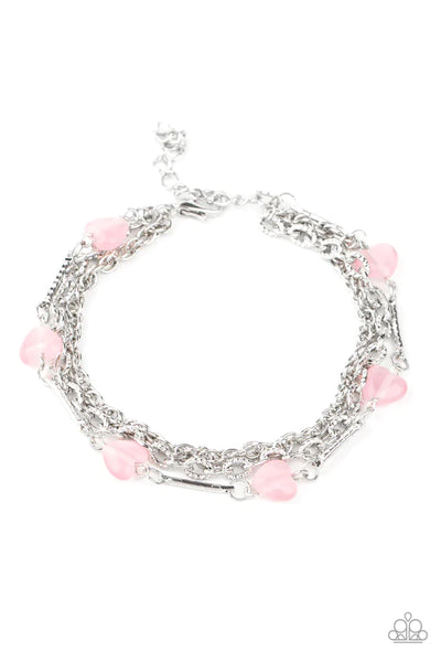 Paparazzi To Love and Adore Pink Bracelet