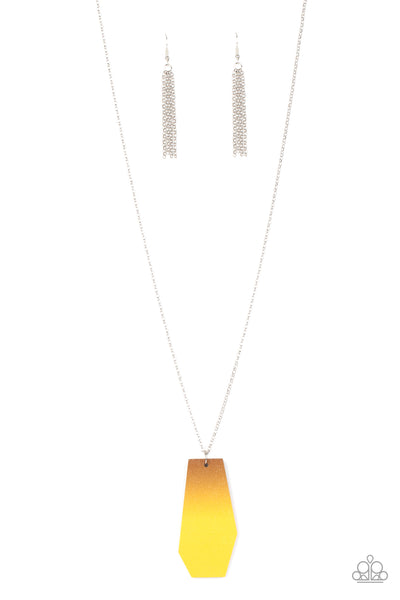 Paparazzi Watercolor Skies - Yellow Necklace
