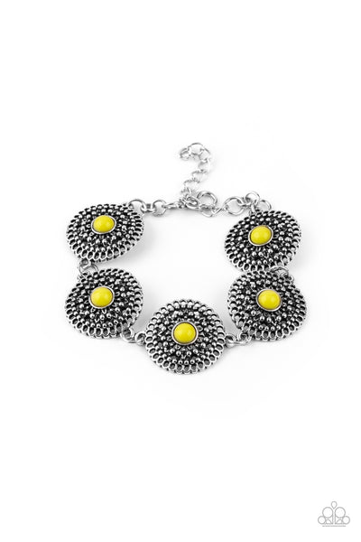 Paparazzi Mojave Mandalas - Yellow Bracelet