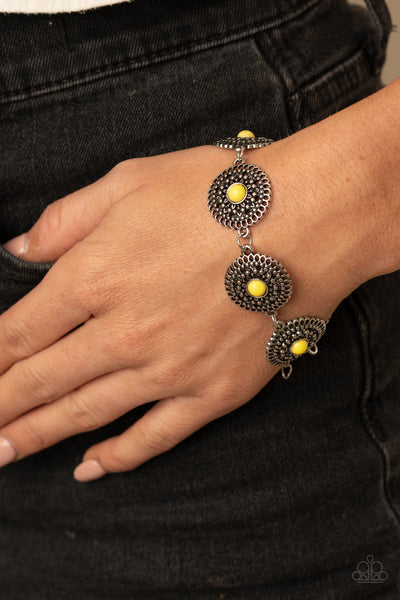 Paparazzi Mojave Mandalas - Yellow Bracelet