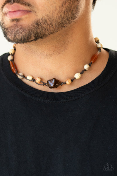 Paparazzi Island Grotto - Brown Necklace