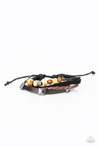 Paparazzi Solo Climb - Brown Bracelet