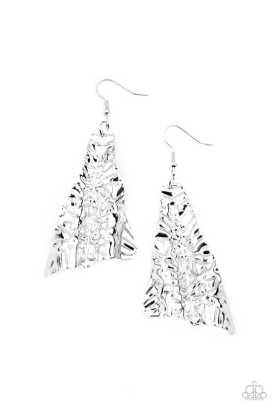 Paparazzi How FLARE You! - Silver Earrings