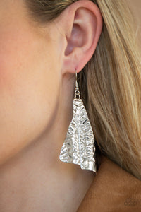 Paparazzi How FLARE You! - Silver Earrings
