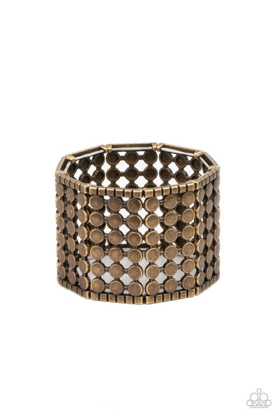 Paparazzi Cool and CONNECTED - Brass Bracelet