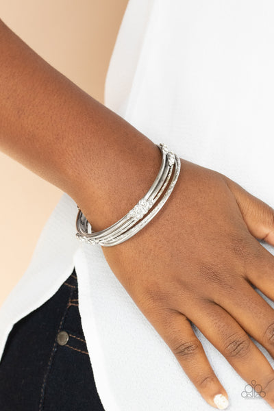 Paparazzi Stackable Sparkle - White Bracelet