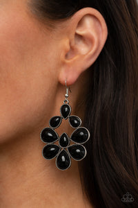 Paparazzi In Crowd Couture - Black Earrings