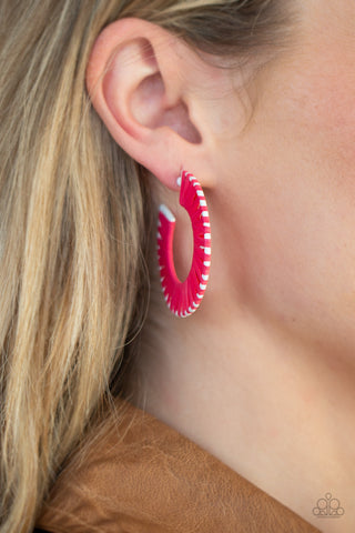 Paparazzi Everybody Conga! - Pink Earrings