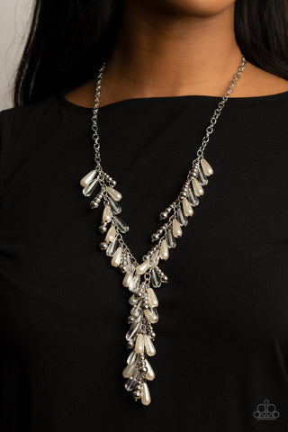 Paparazzi Dripping With DIVA-ttitude - White Necklace