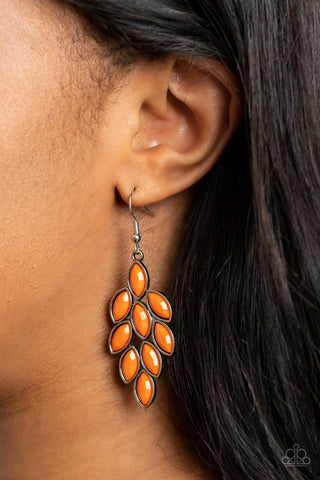 Paparazzi Flamboyant Foliage - Orange Earrings