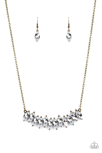 Paparazzi Icy Intensity - Brass Necklace