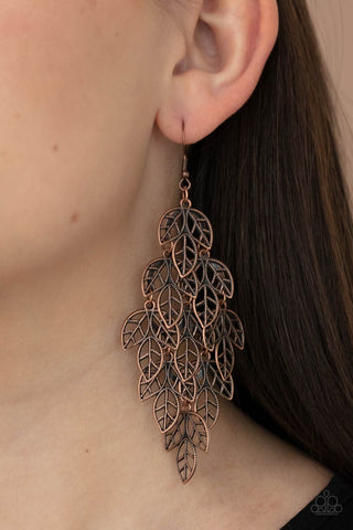 Paparazzi The Shakedown - Copper Earrings