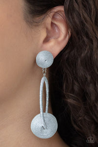 Paparazzi Social Sphere - Silver Earrings