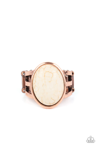 Paparazzi Divine Deserts - Copper and White Ring