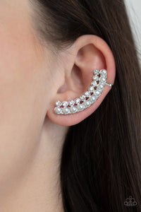 Paparazzi Doubled Down On Dazzle White Earrings
