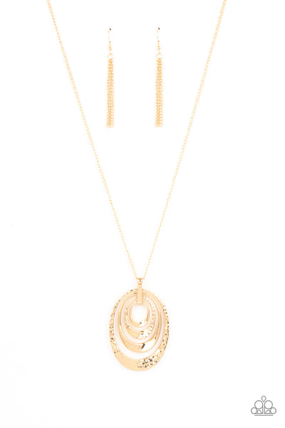 Paparazzi Renegade Ripples - Gold Necklace