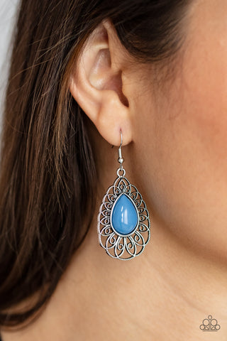 Paparazzi Dream STAYCATION - French Blue Earrings