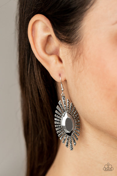 Paparazzi Who Is The FIERCEST Of Them All - Silver Earrings