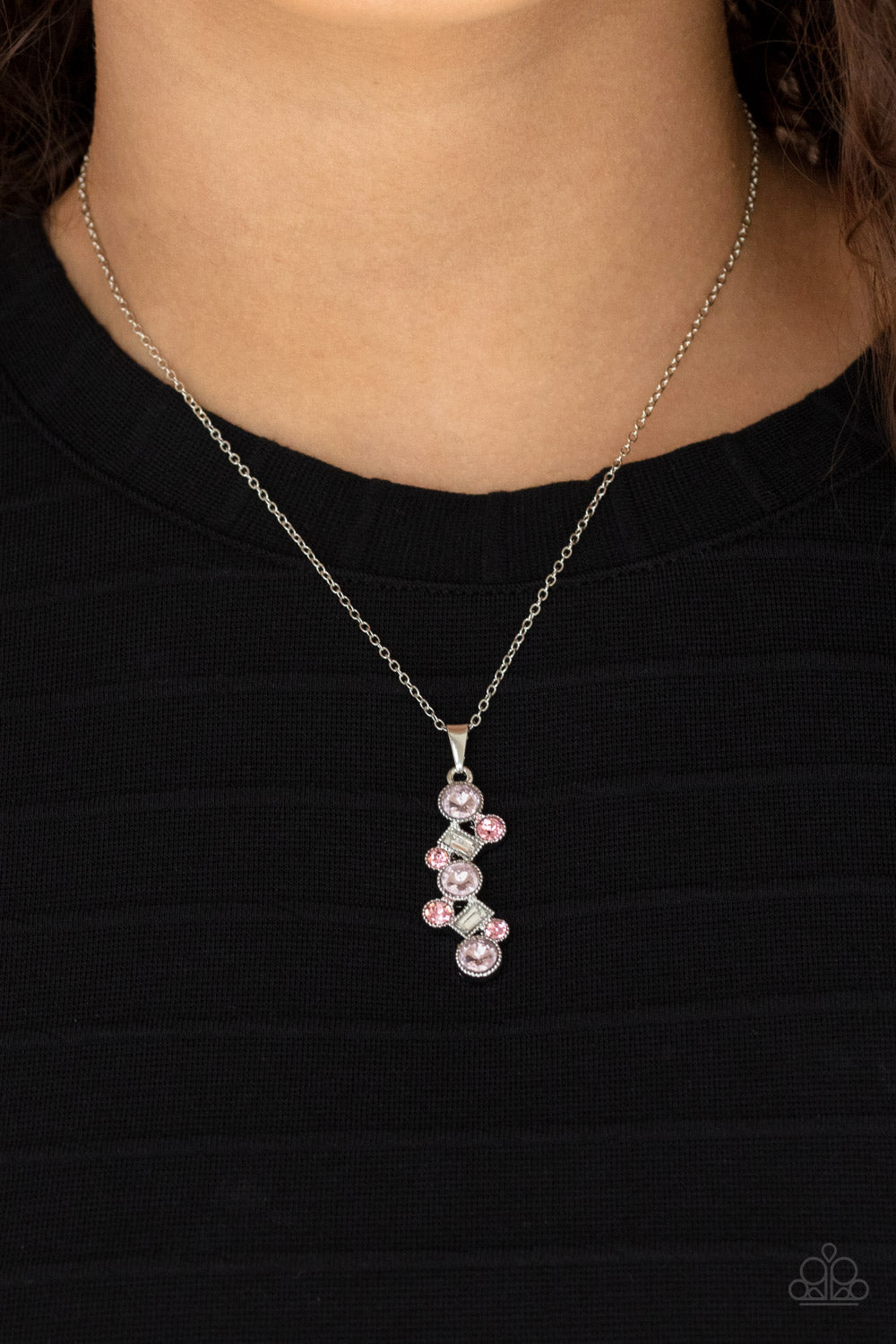 Paparazzi Classically Clustered - Pink Necklace