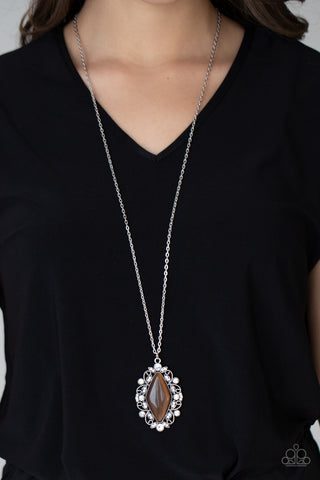 Paparazzi Exquisitely Enchanted - Brown Necklace
