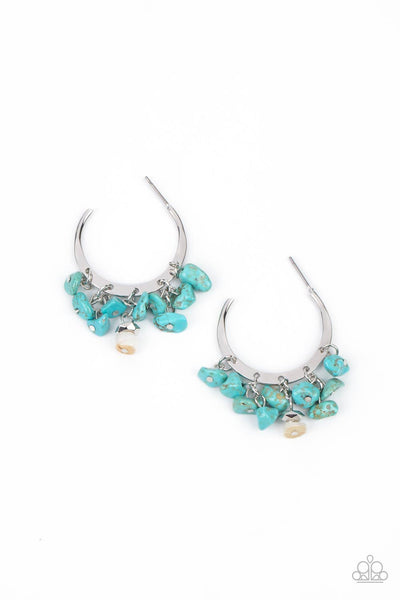 Paparazzi Gorgeously Grounding - Turquoise Earrings