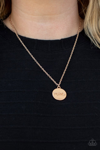 Paparazzi The Cool Mom - Rose Gold Necklace
