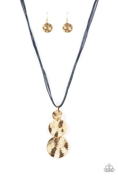 Paparazzi Circulating Shimmer - Blue and Gold Necklace