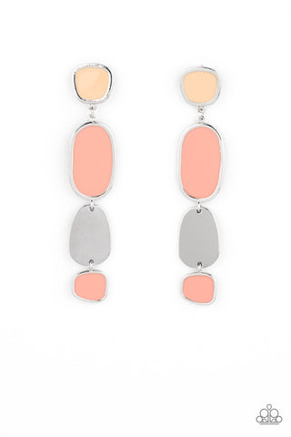 Paparazzi All Out Allure - Coral Orange Earrings