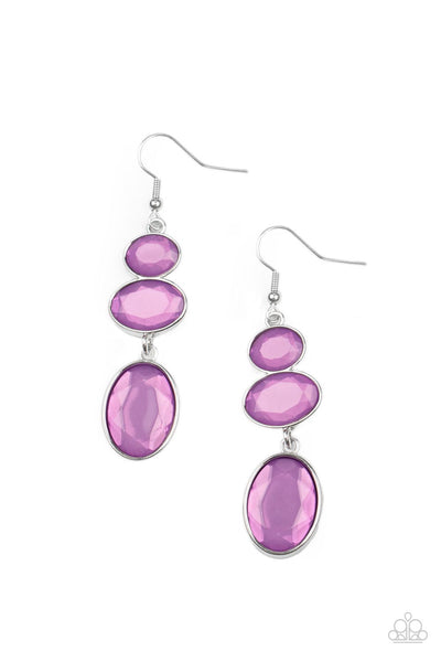 Paparazzi Tiers Of Tranquility - Purple Earrings