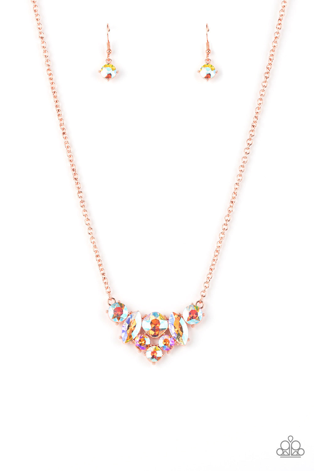 Paparazzi Lavishly Loaded - Copper and Peach Necklace