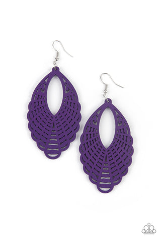 Paparazzi Tahiti Tankini - Purple Earrings