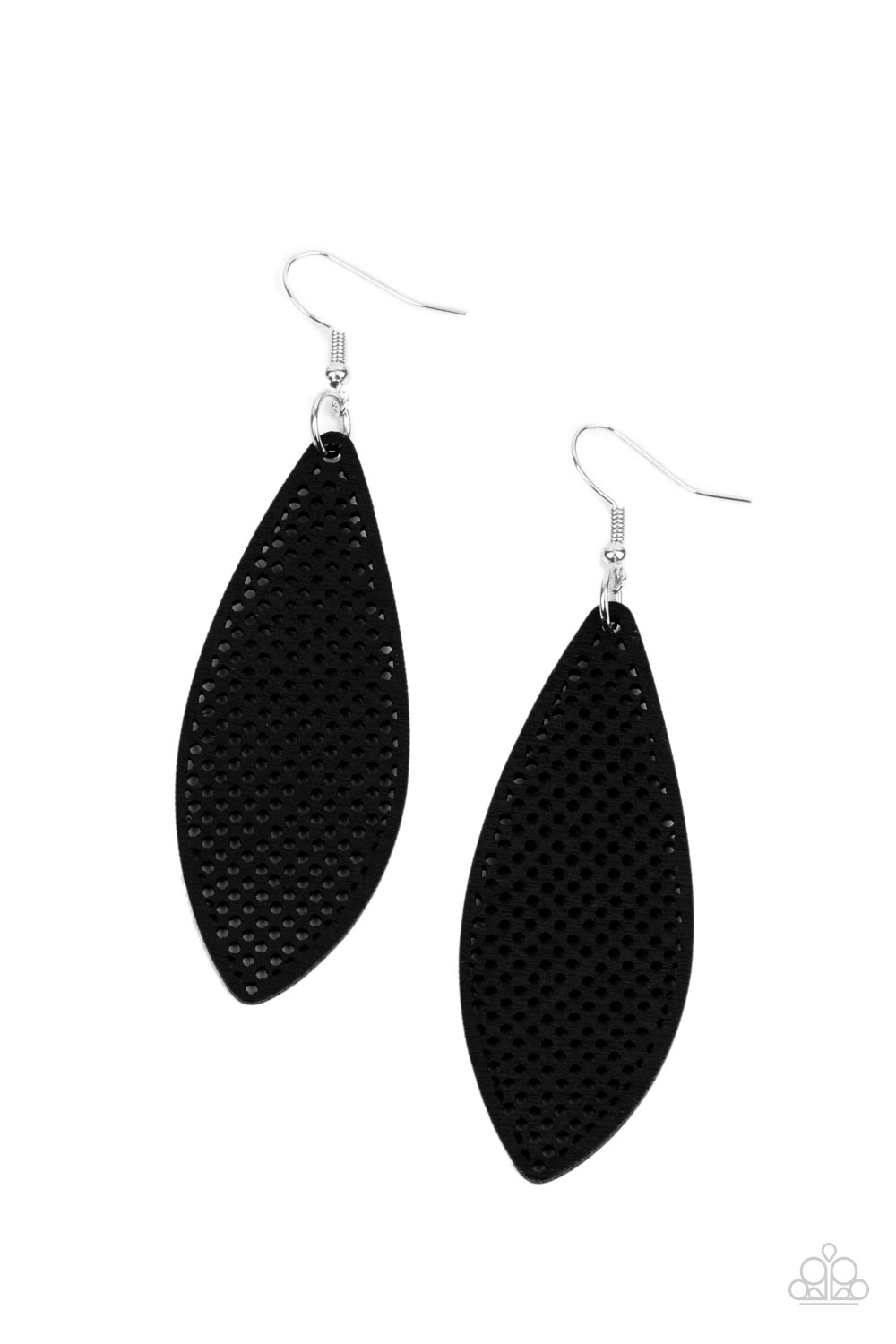 Paparazzi Surf Scene - Black Earrings