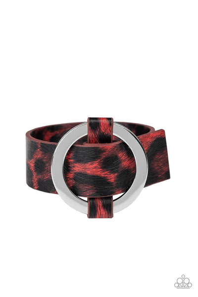Paparazzi Jungle Cat Couture - Red Bracelet