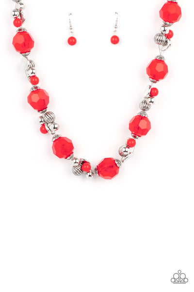 Paparazzi Vidi Vici VACATION Red Necklace