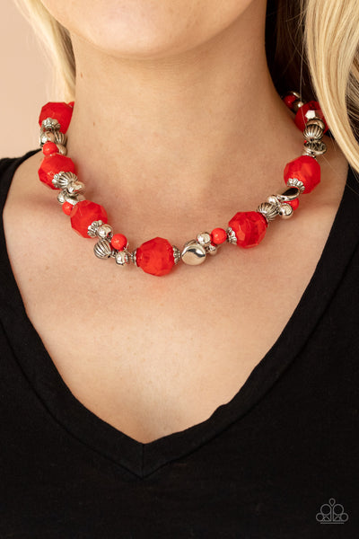 Paparazzi Vidi Vici VACATION Red Necklace