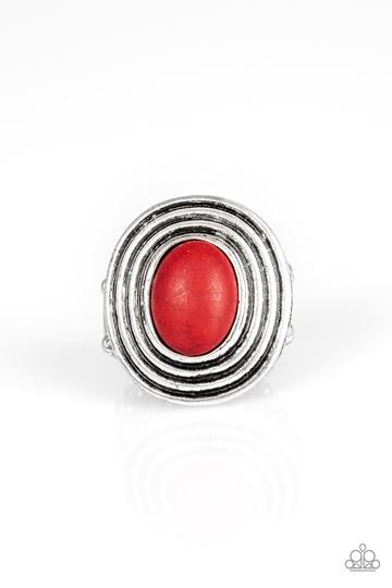 Paparazzi Spiraling Sands Red Ring
