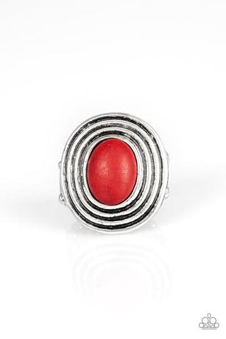 Paparazzi Spiraling Sands Red Ring