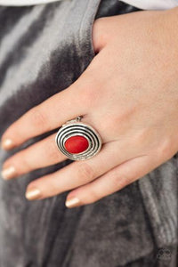 Paparazzi Spiraling Sands Red Ring