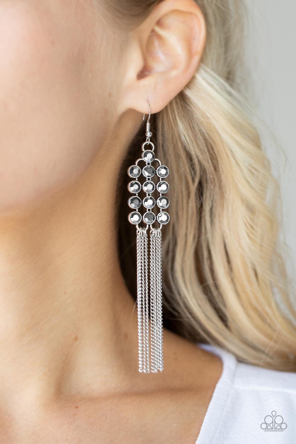 Paparazzi Tasteful Tassel - Silver Earrings