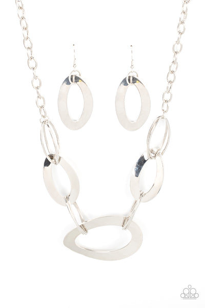 Paparazzi METALHEAD Count - Silver Necklace