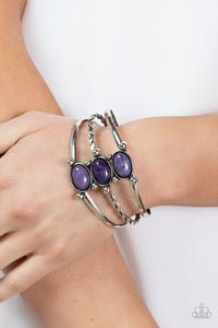 Paparazzi Extra Earthy - Amethyst Purple Bracelet