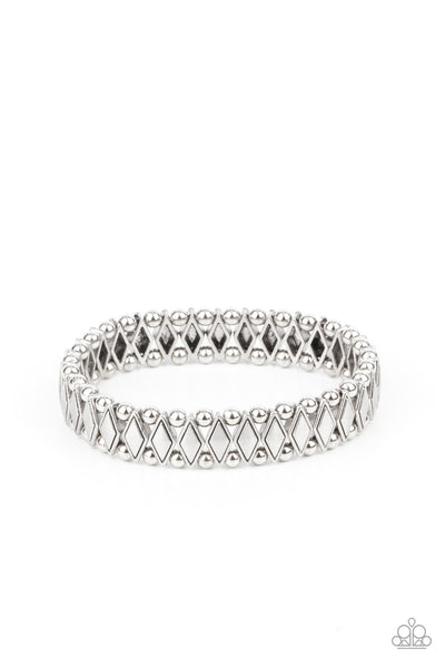 Paparazzi Abstract Advisory - Silver Bracelet