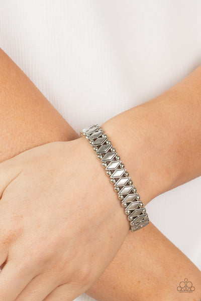 Paparazzi Abstract Advisory - Silver Bracelet