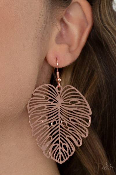 Paparazzi Palm Palmistry - Copper Earrings