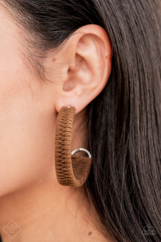 Paparazzi Rural Guru - Brown Earrings